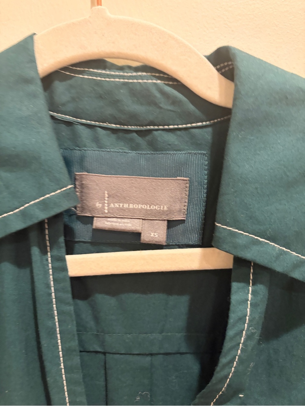 Anthropologie Long-Sleeve Belted Front-Zip Midi Dress - Picture 7 of 7